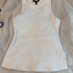 White House Black Market White Ribbed Tank